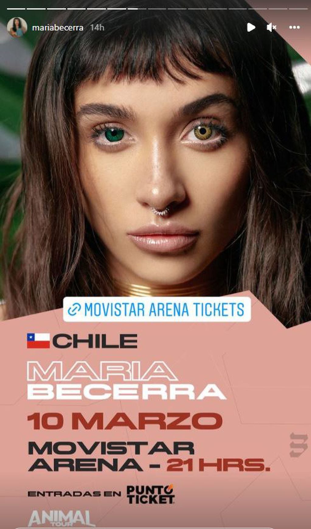 María Becerra se presenta por primera vez en Chile.