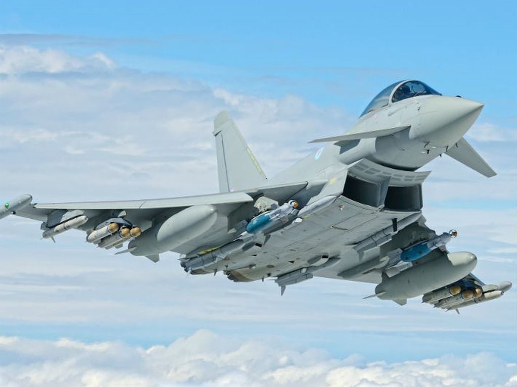 Avión de combate de última generación Eurofighter Typhoon Royal Air Force.