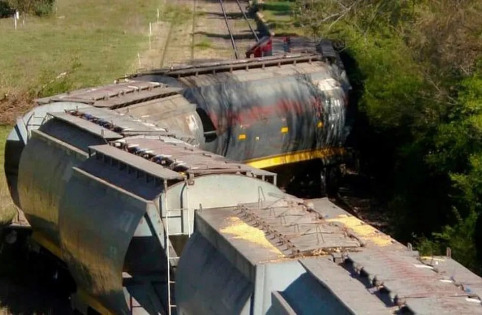 Descarriló un tren cerca de Relmo (Adrián Fernández - Facebook)