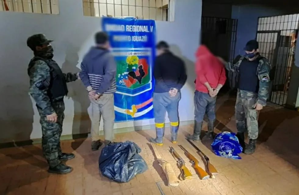 Detienen a tres hombres por caza furtiva en Andresito