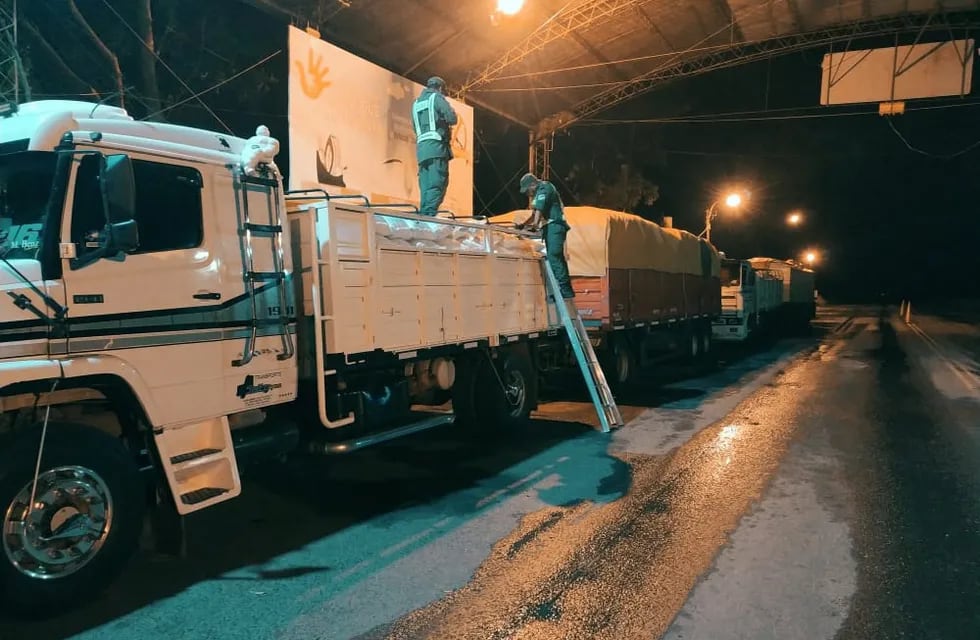 Secuestraron dos camiones con 58 toneladas de soja
