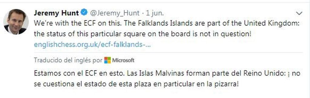 Malvinas: insólita controversia con el Reino Unido por un torneo de ajedrez