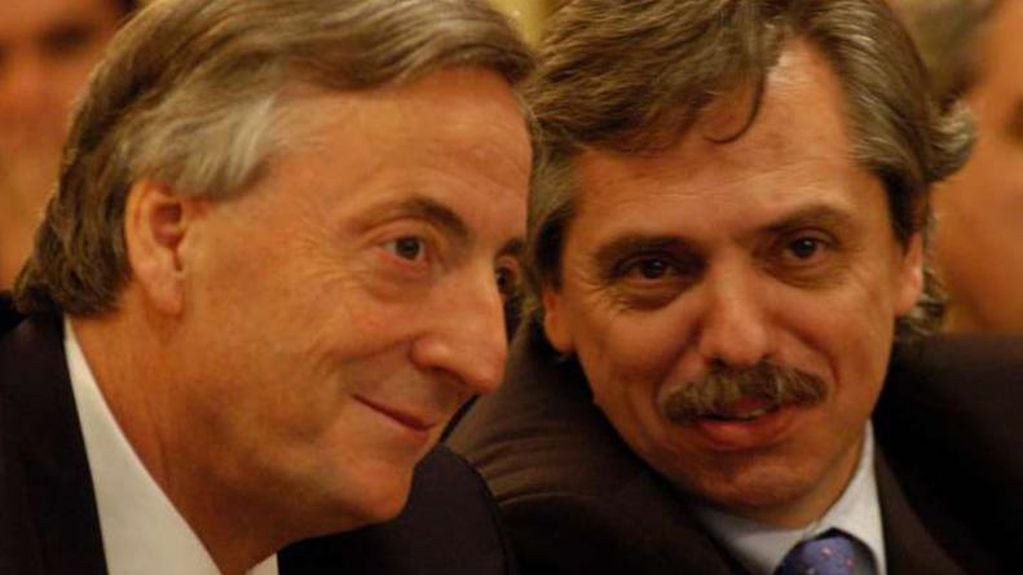 Néstor Kirchner junto a Alberto Fernández. Foto: Archivo.