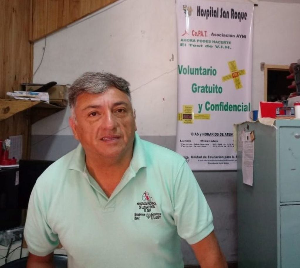 Ricardo Ruiz, referente de la Asociación Civil AYNI, que desarrolla actividades en el hospital San Roque de San Salvador de Jujuy.