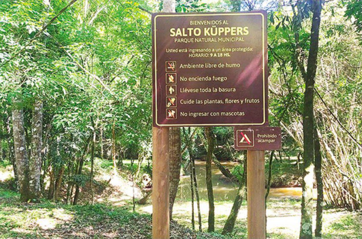 El ministro de Turismo de la provincia recorrerá el Parque Natural Municipal Salto Küppers.