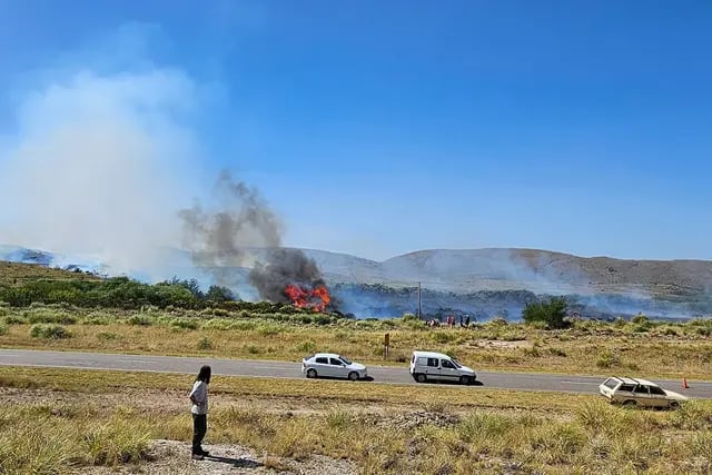 Incendio forestal en Villa Ventana
