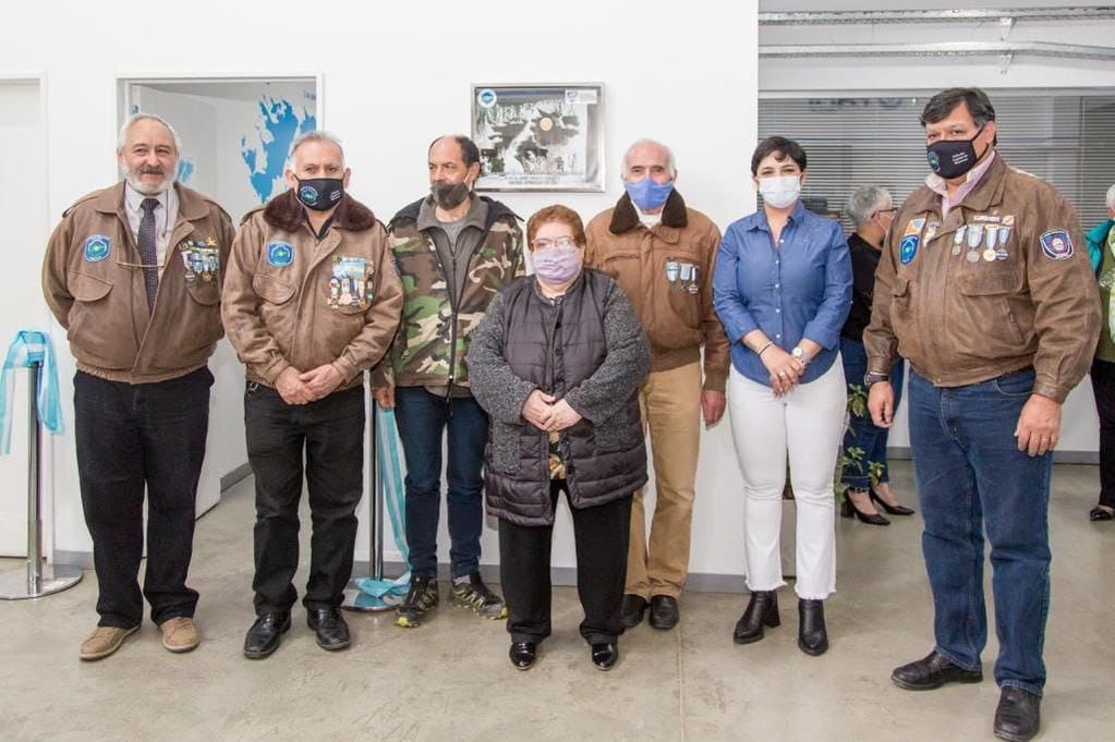 Miembros del Centro de Excombatientes de Malvinas en Ushuaia.