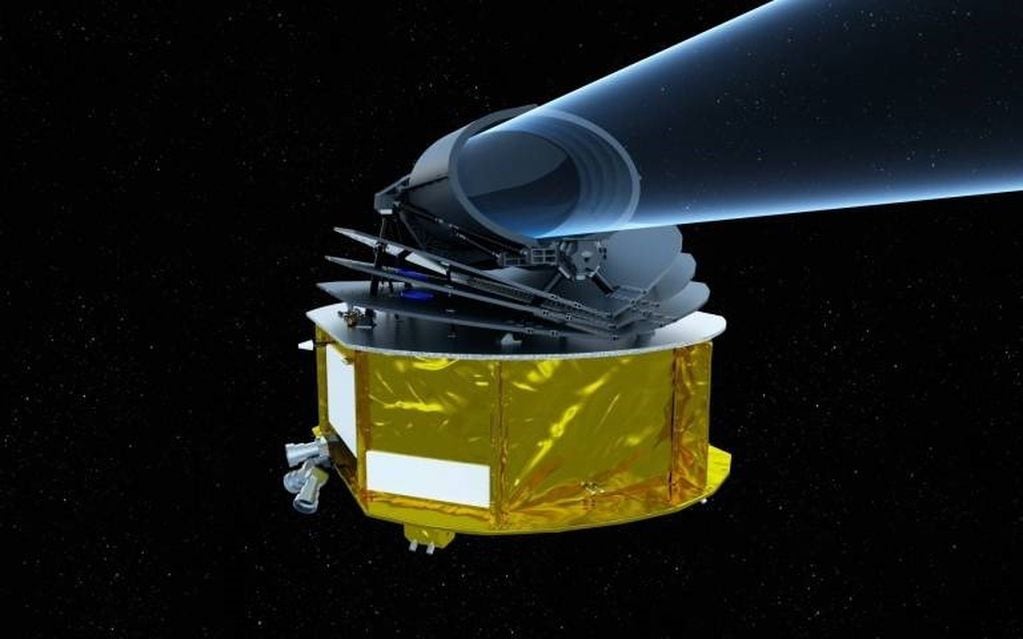 Ilustración de la misión Ariel con su telescopio. La ESA planea lanzar en 2029 una tercera misión buscadora de exoplanetas
