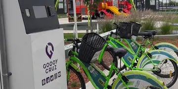 Godoy Cruz habilitó nuevos puestos automáticos de préstamos de bicicletas