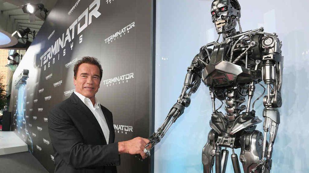 Schwarzenegger en la premiere de Terminator.