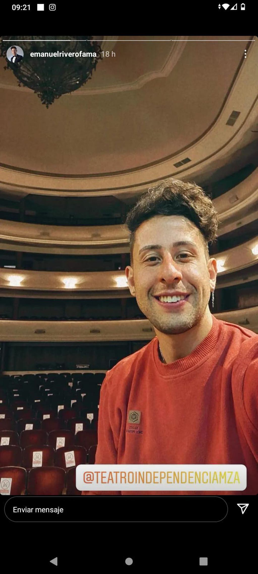Emanuel Rivero Famá en el Teatro Independencia.