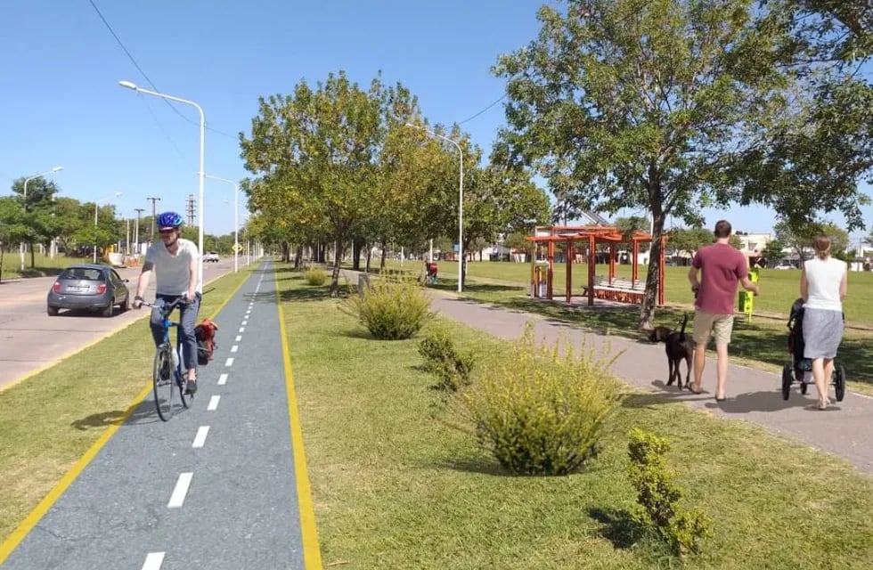 Así quedará la nueva ciclovía en Estanislao del Campo