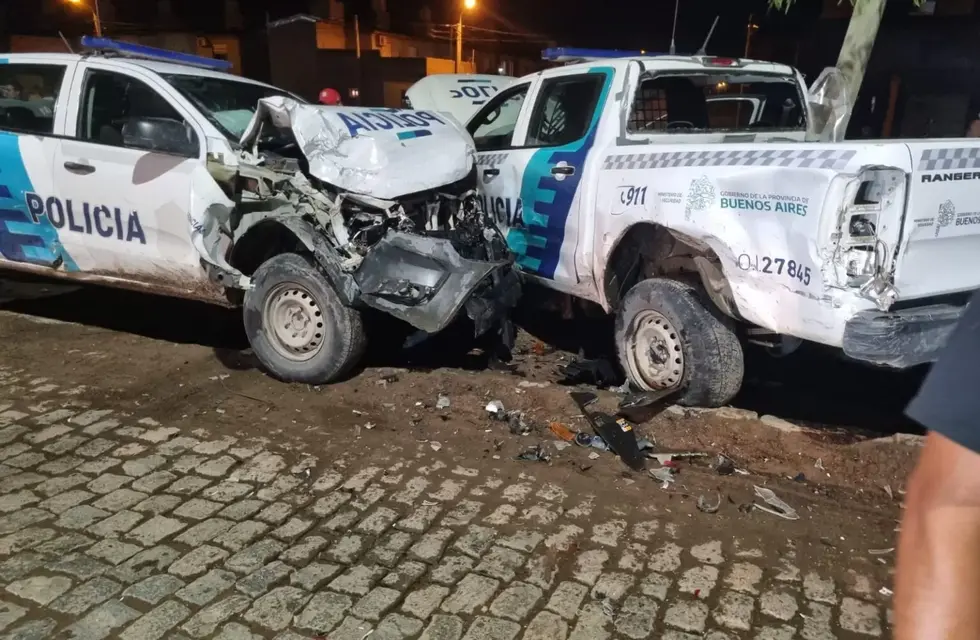 Bahía Blanca: dos patrulleros chocaron y terminaron destrozados