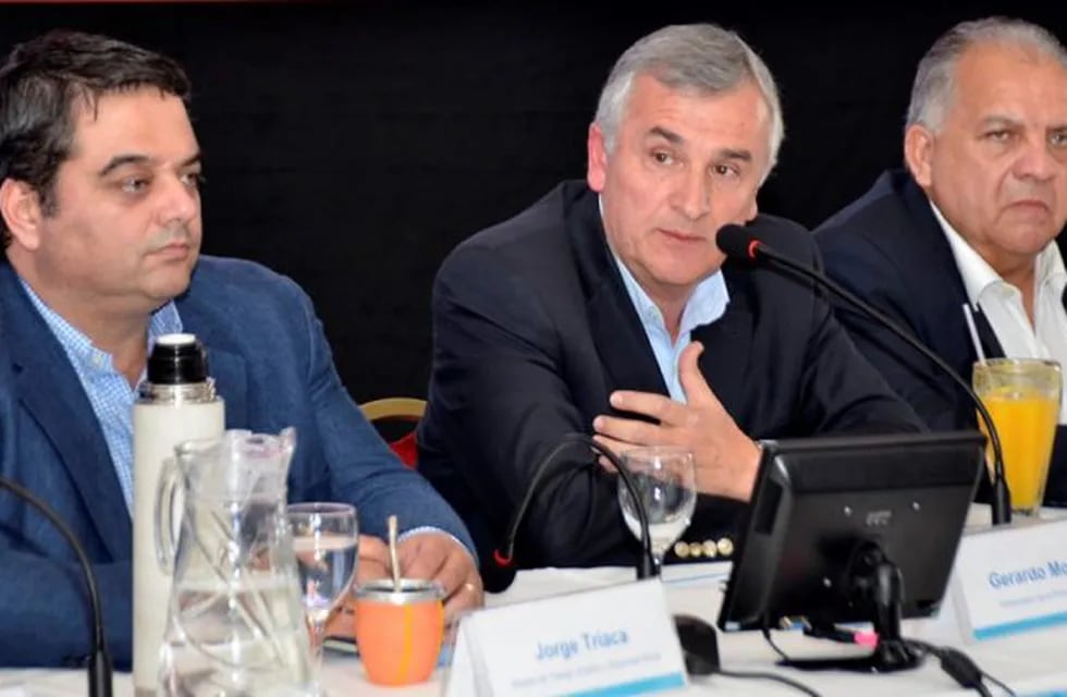 Triaca, Morales y Cabana Fusz en el plenario del Consejo Federal del Trabajo, en Jujuy.