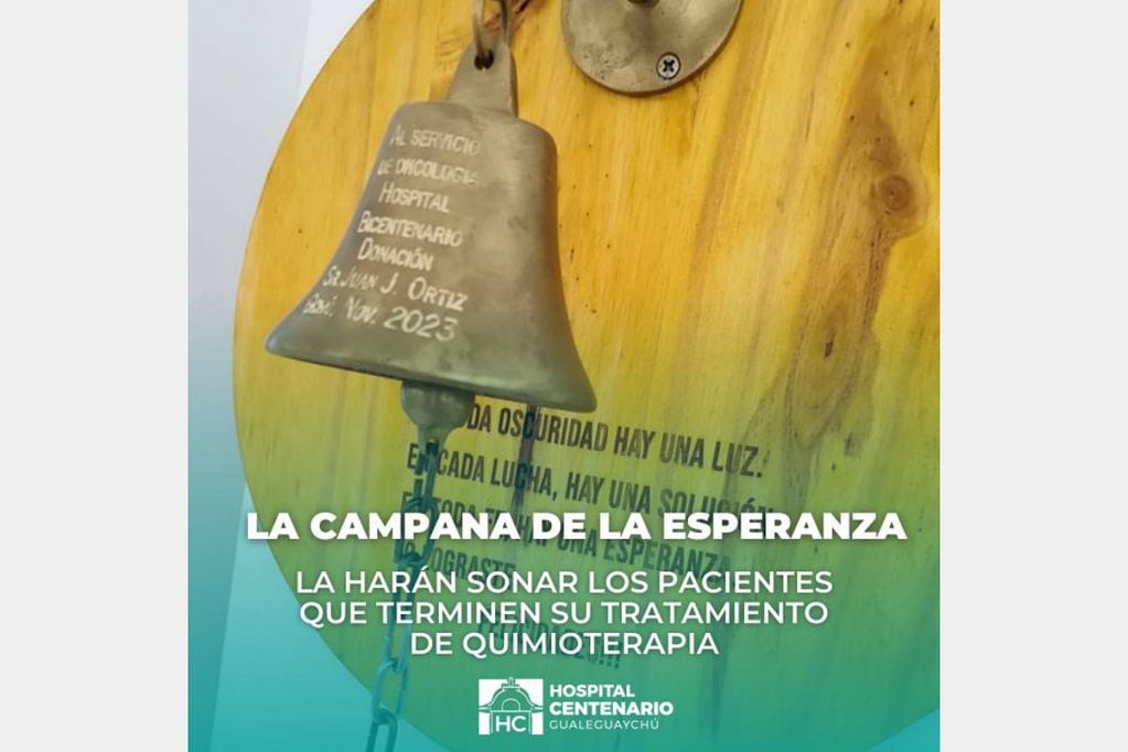 Por primera vez sonó la campana de la esperanza en el Hospital de Gualeguaychú
