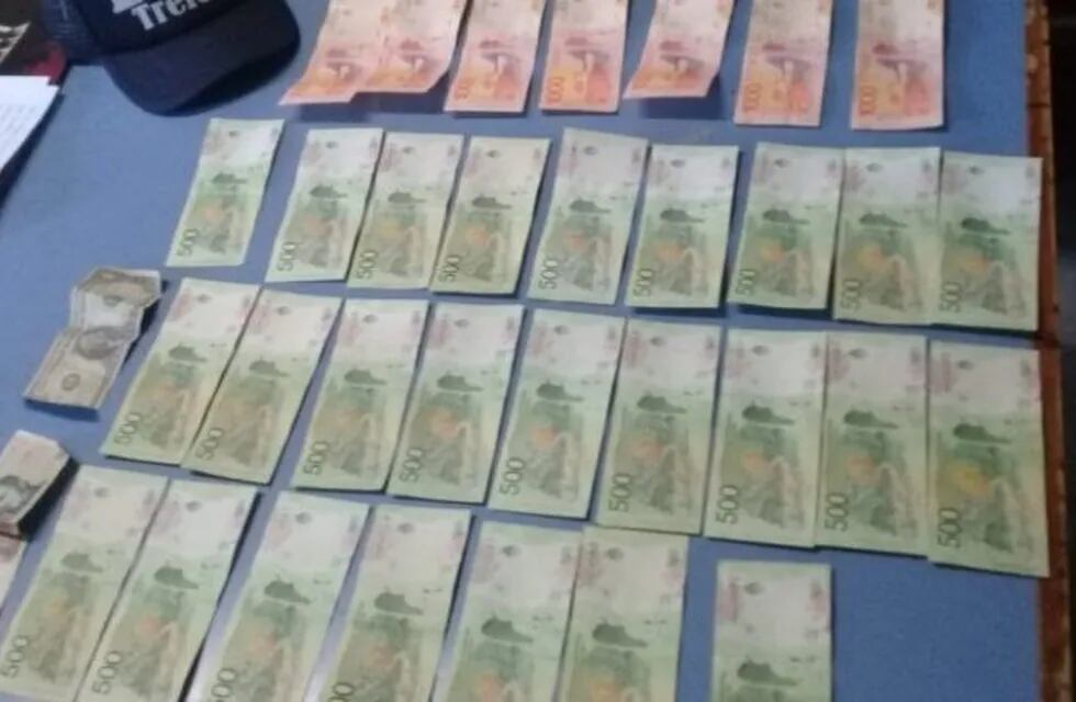 En la casa del delincuente hallaron casi $20.000 en efectivo.