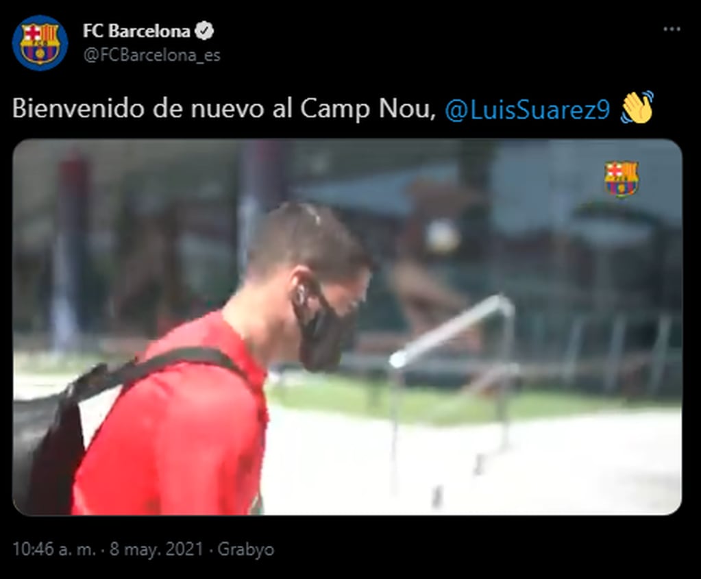 Luis Suárez fue recibido con alegría por el Barcelona.
