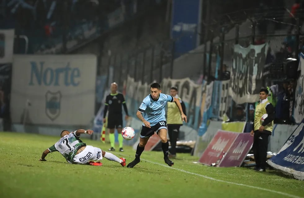 Mariano Miño, la cuota de fútbol y también de gol para Belgrano, en una parada difícil en el norte (Prensa Belgrano).
