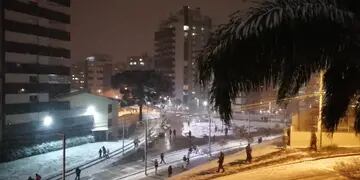 Nieve en Rio Grande do Sul, en Brasil