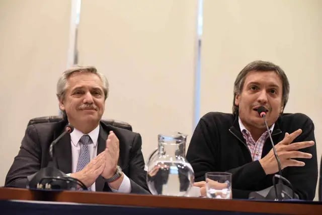 Diputados. Alberto Fernández y Máximo Kirchner. (Clarín)