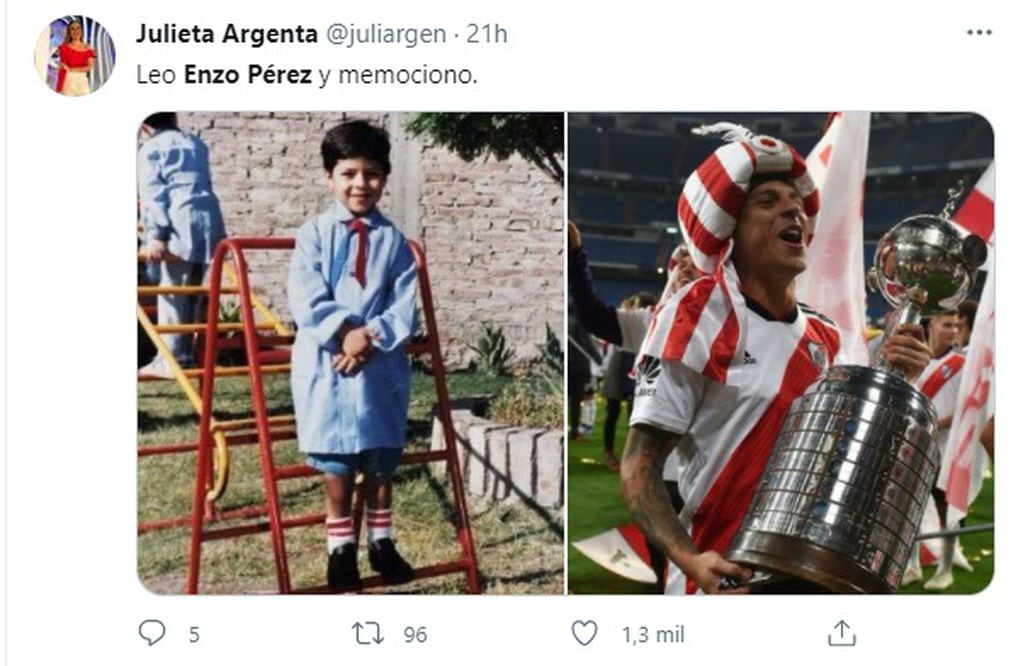 Familiares y amigos de Enzo Pérez alientan al jugador mendocino por medios de las redes recordando sus primeros pasos y logros obtenidos.