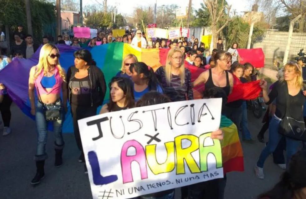 Marcha en memoria de Laura Moyano (archivo).