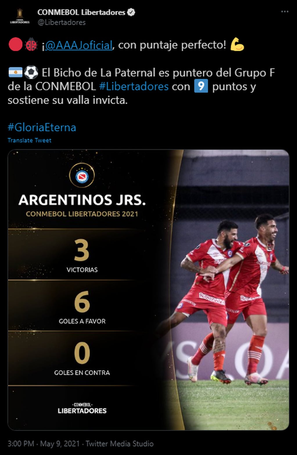 El perfecto arranque de Argentinos Juniors en la Copa Libertadores.