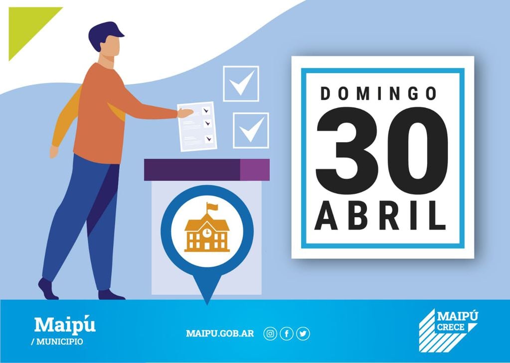 El domingo 30 de abril se vota en Maipú.