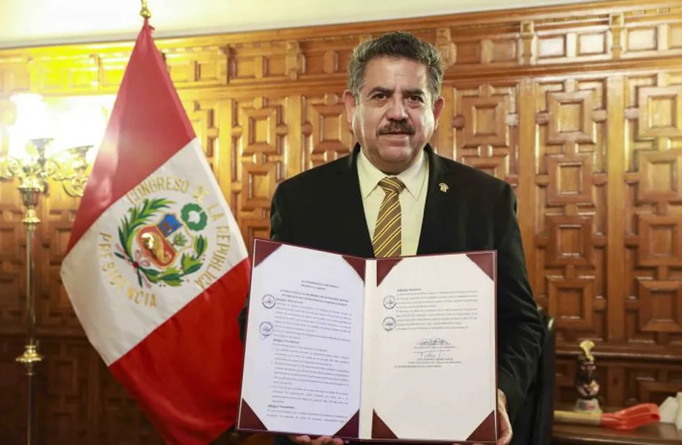 Perú: renunció Manuel Merino a la presidencia interina (Foto: EFE/EPA/CONGRESS OF PERU)