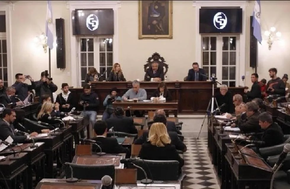 Cámara de Diputados de Corrientes durante la aprobación de la Ley Justina.