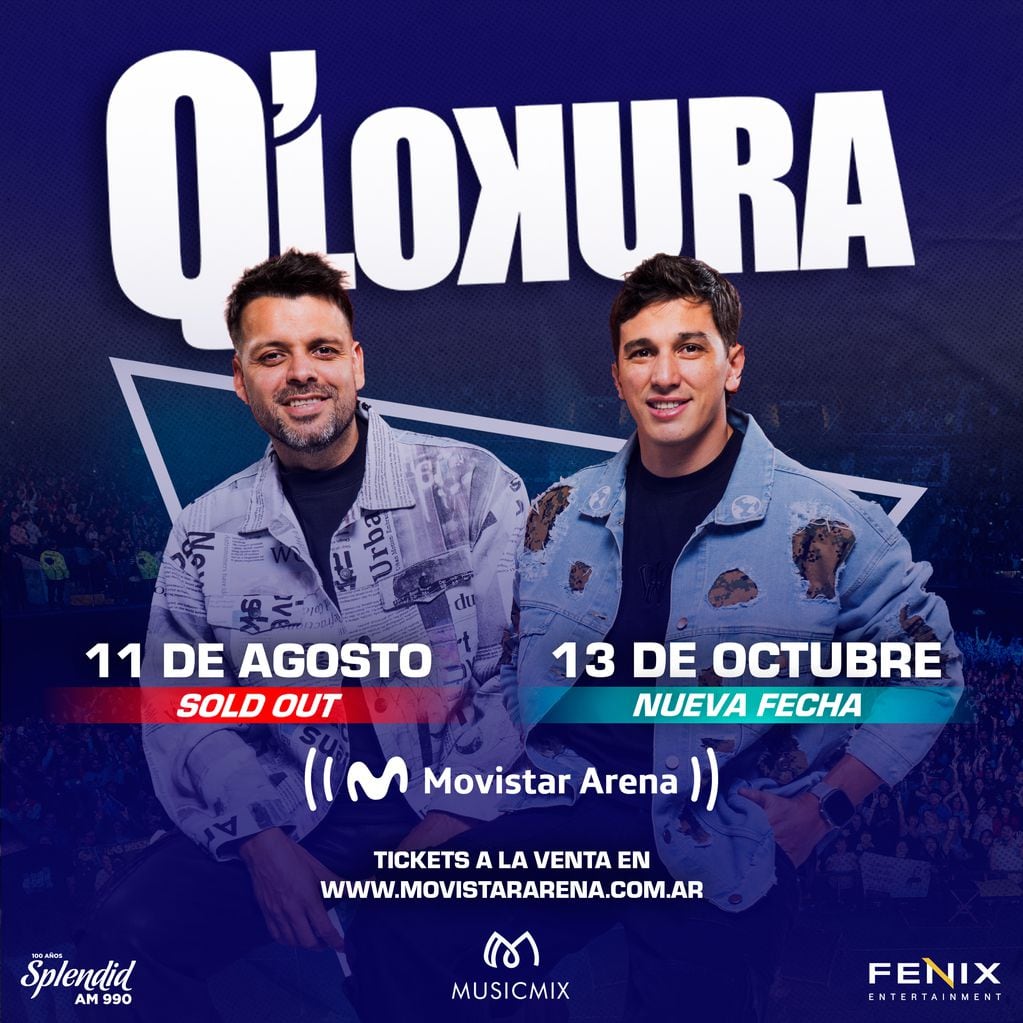 Q' Lokura realizará un nuevo show tras agotar las entradas de la primera fecha en el Movistar Arena.