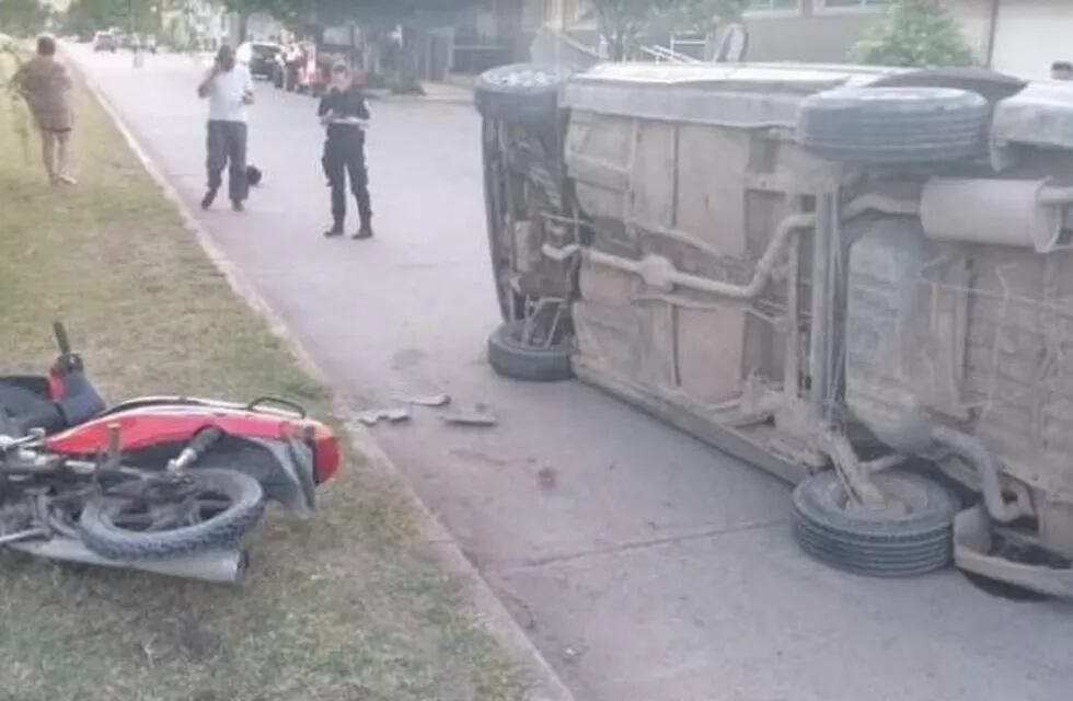 Motociclista accidentado en intersección de Av. 58 y 47.