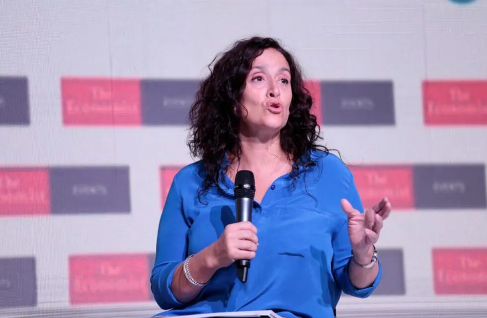 Gabriela Michetti, Argentina's vice president, speaks during the Argentina Summit in Buenos Aires, Argentina, on Thursday, March 15, 2018. The Argentina Summit will bring together government and business leaders to evaluate Argentina's progress over the last year and to discuss the country's social, political and economic future in the year ahead. Photographer: Sarah Pabst/Bloomberg