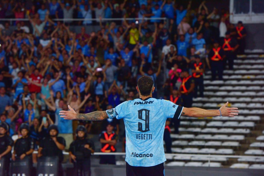 Vegetti es el máximo artillero de Belgrano este torneo y está en la tabla de goleadores del torneo. 