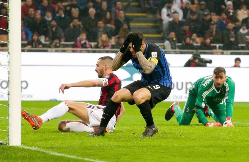 El partido para el olvido de Icardi: los goles insólitos que erró ante Milan. Foto: EFE.