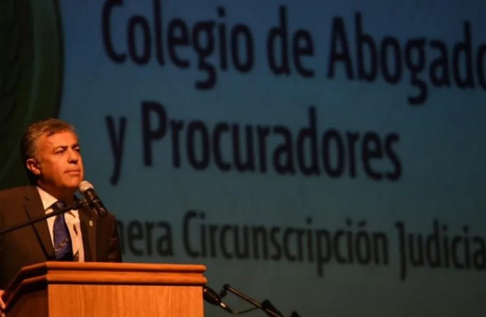 Alfredo Cornejo lo había anunciado en la cena de gala por el centenario del Colegio de Abogados y Procuradores de Mendoza.
