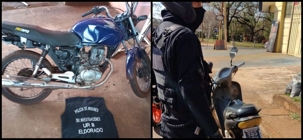 Varias motocicletas con pedido de secuestro fueron recuperadas en Eldorado y San Pedro.