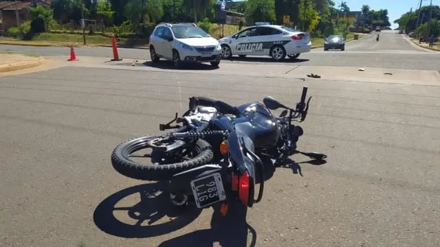 Accidente vial en pleno centro de la ciudad de Posadas