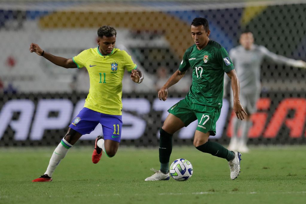 Brasil aplastó como local a Bolivia por 5 a 1. Foto: AP.