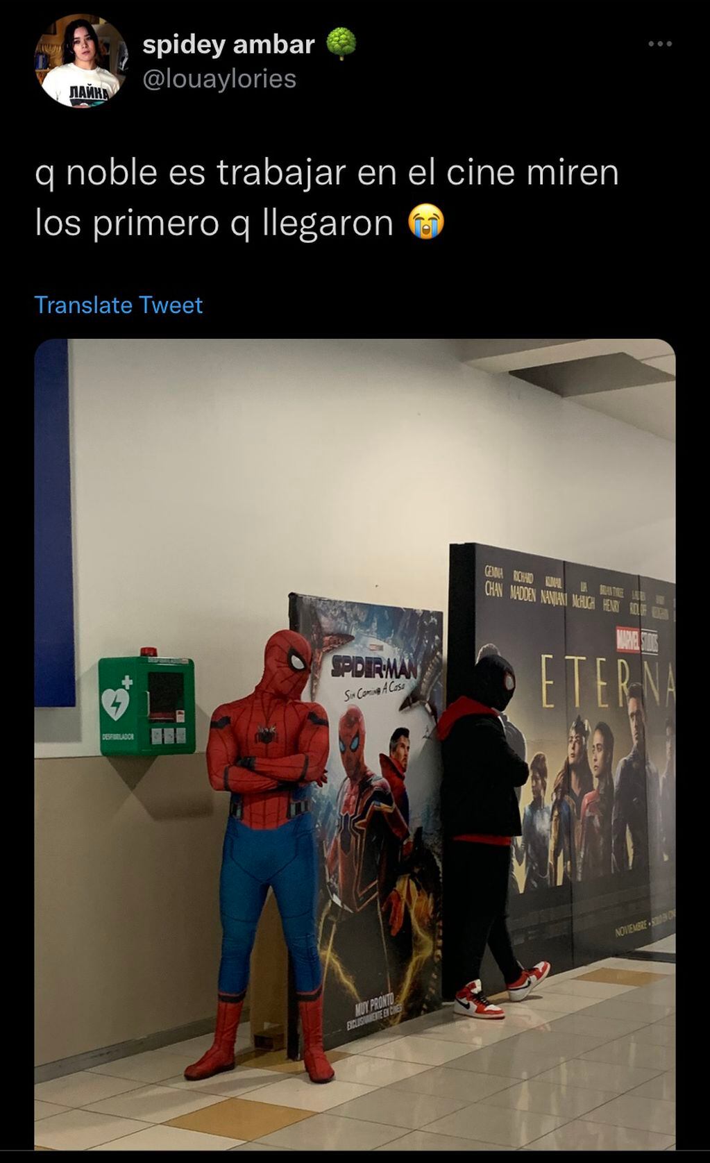 Algunos fanáticos se vistieron del superhéroe para ver la película.