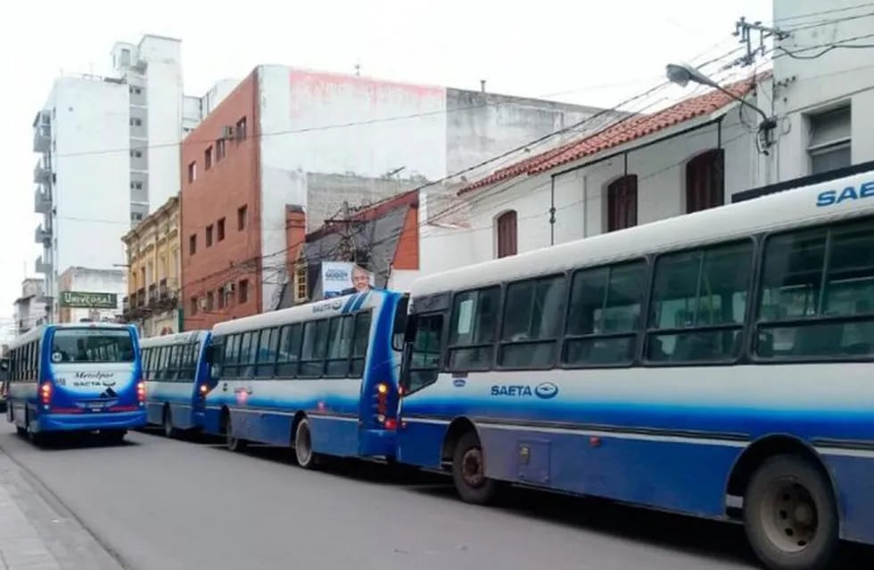 Paro de transporte público en Salta. (Web)