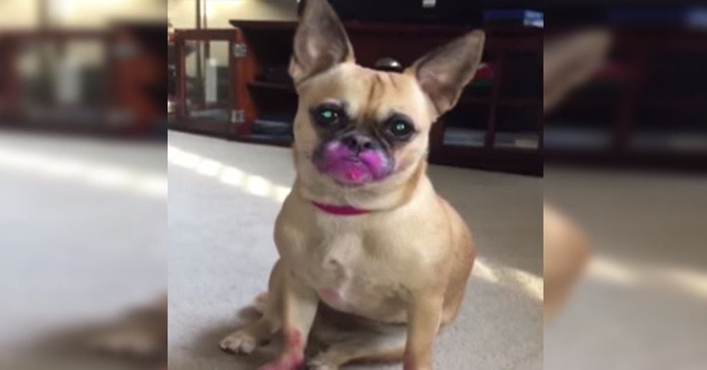 Chloe con los labios pintado (Web)