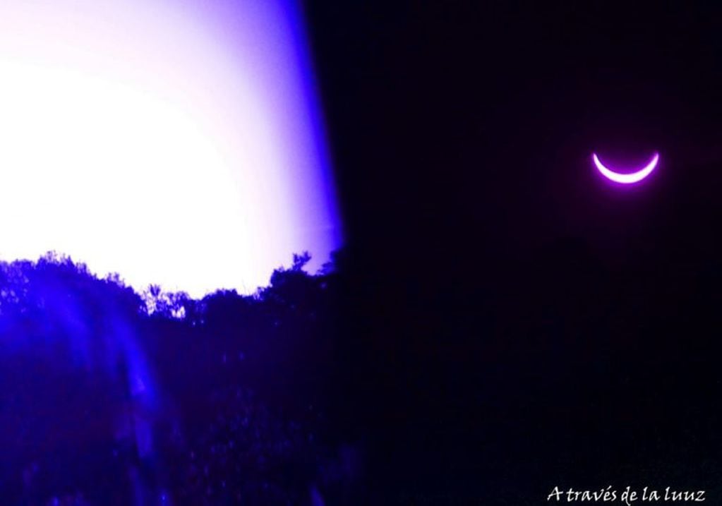 Eclipse registrado por vecinos de Sierras Chicas.