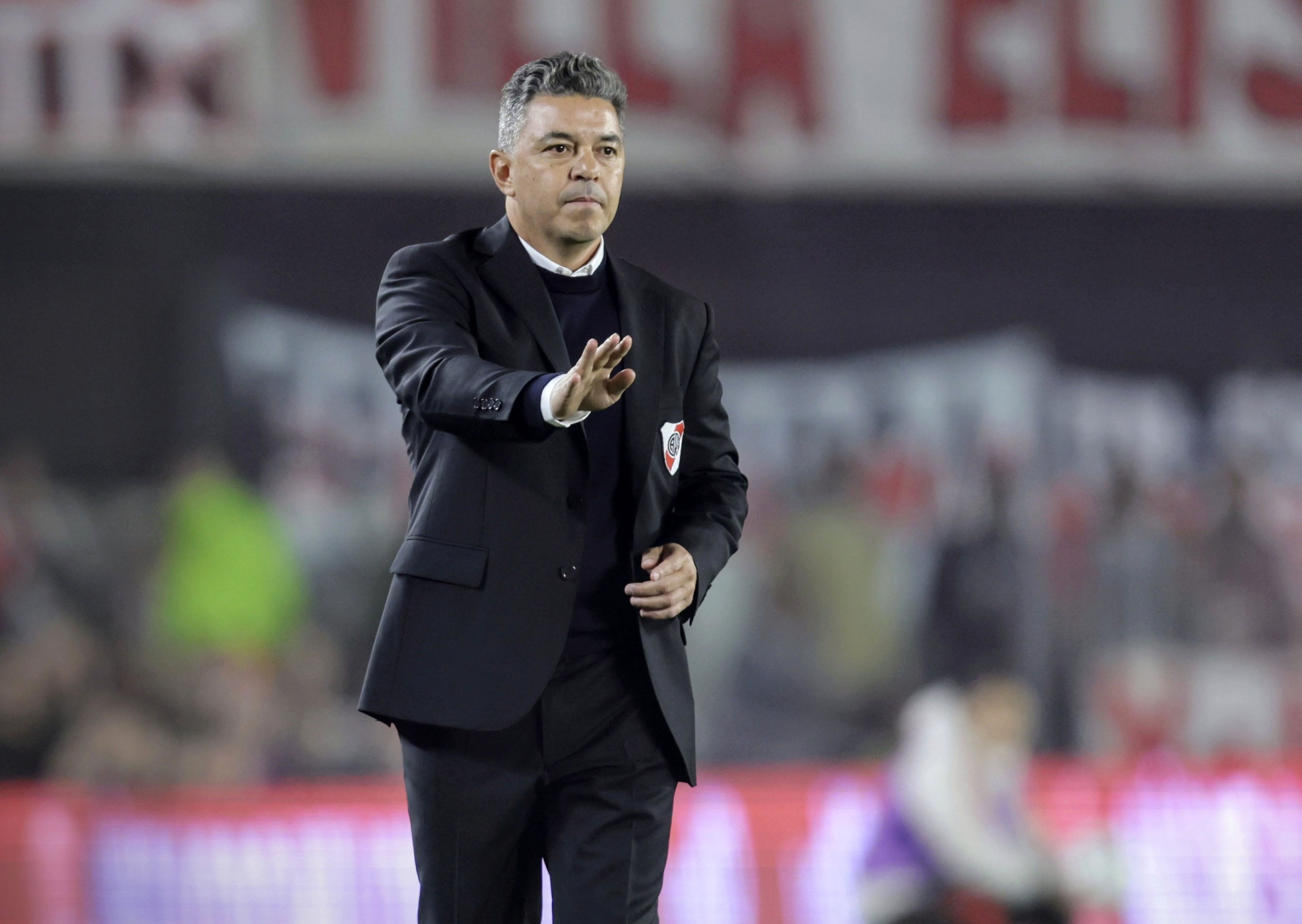 Marcelo Gallardo y la noche de su regreso a River. (Fotobaires).