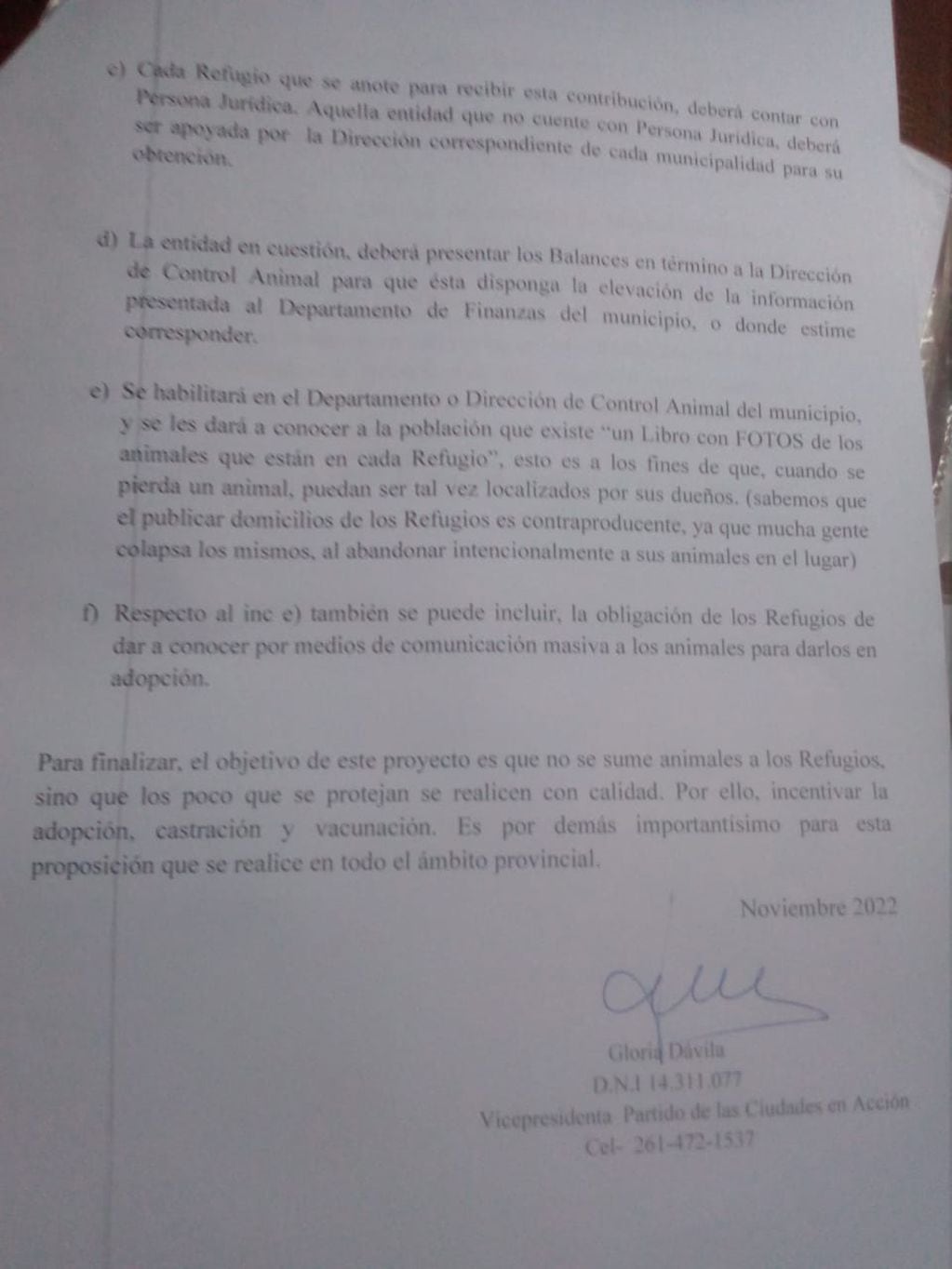 Godoy Cruz: presentaron un proyecto para que se destine una parte de lo recaudado a los refugios de animales