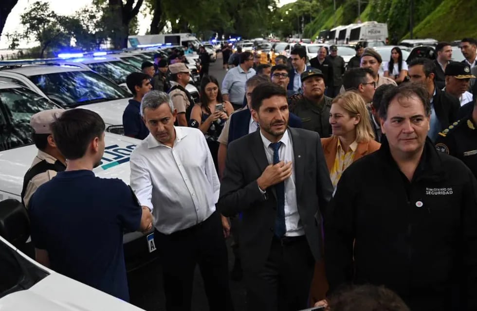 Los funcionarios anunciaron la incorporación de 80 vehículos de la Policía de la Provincia de Buenos Aires.