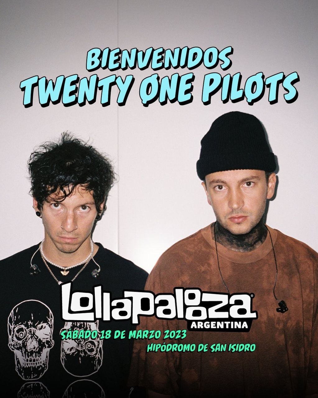 Cambios en el line up del Lollapalooza Argentina 2023: Twenty One Pilots reemplazará a Blink-182