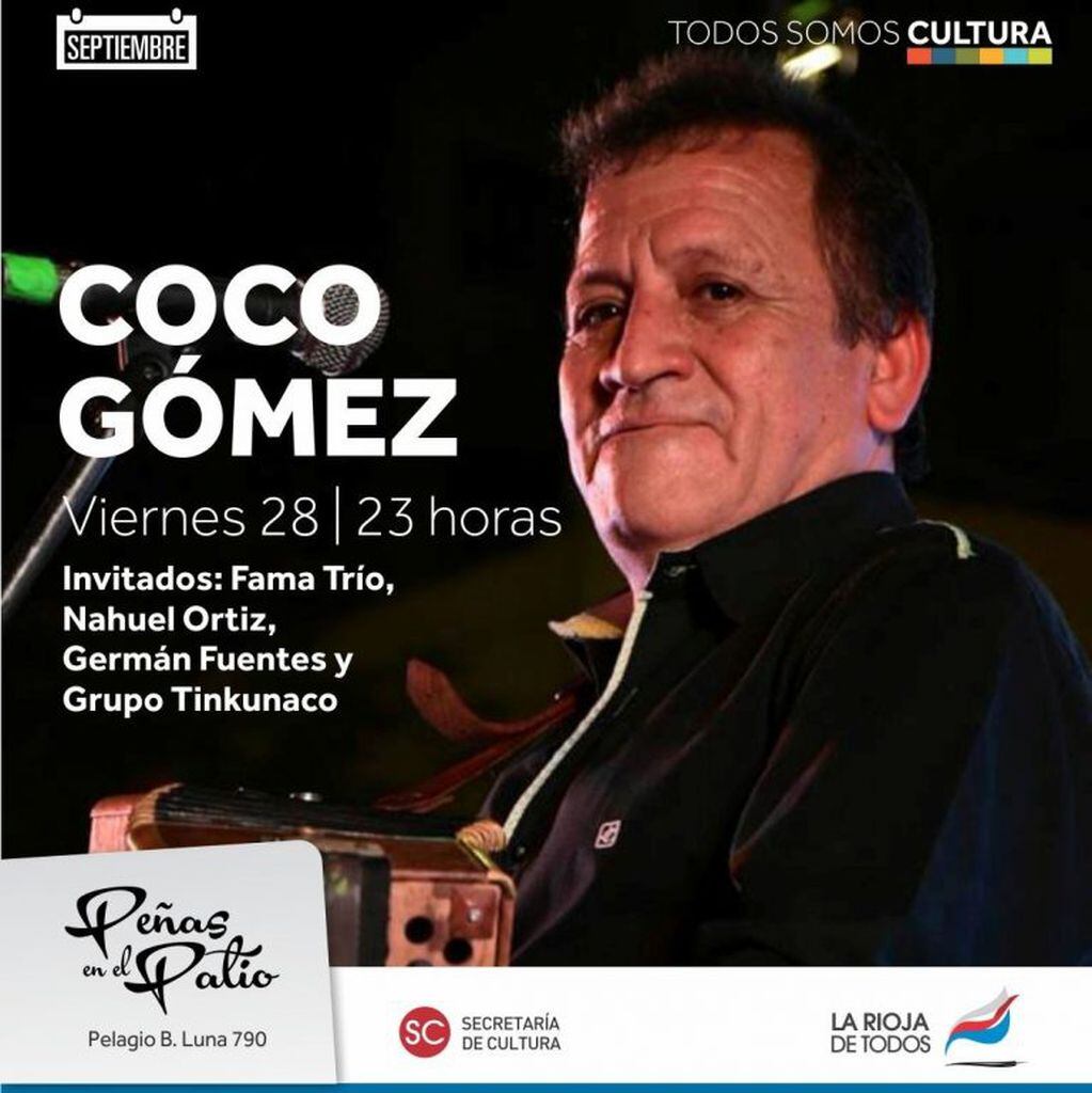 "Coco" Gómez se presenta este viernes en el ciclo de peñas de "El Patio"