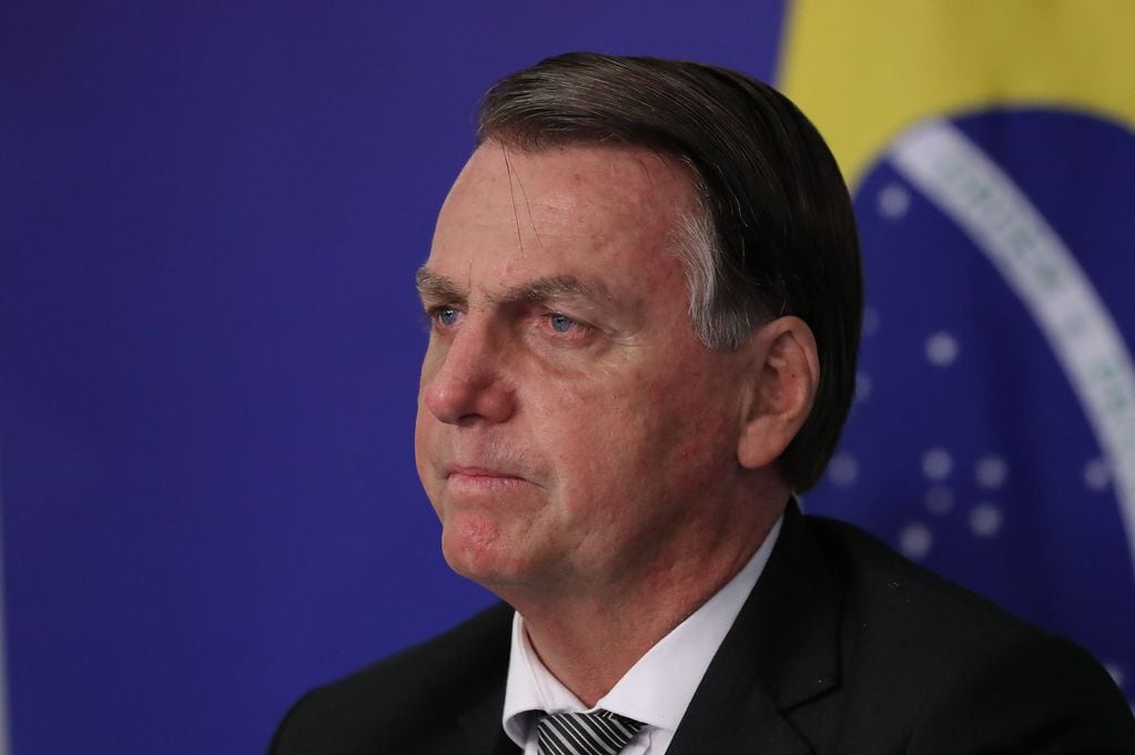 El presidente brasieño Jair Bolsonaro asistió al encuentro de mandatarios por el 30° aniversario de la creación del Mercosur. (MARCOS CORREA / Presidencia de Brasil / AFP)