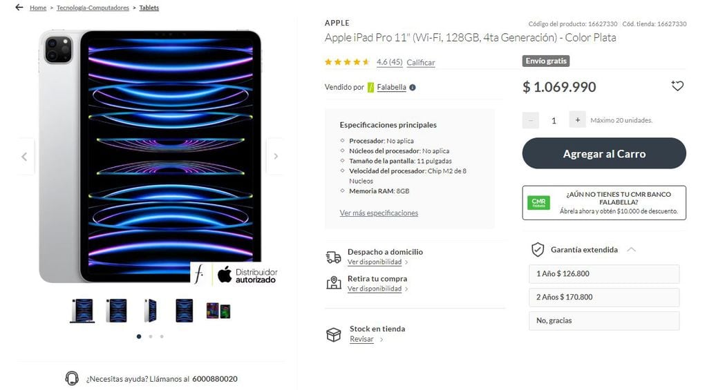 Esto es lo cuesta uno de los últimos iPads en Chile.